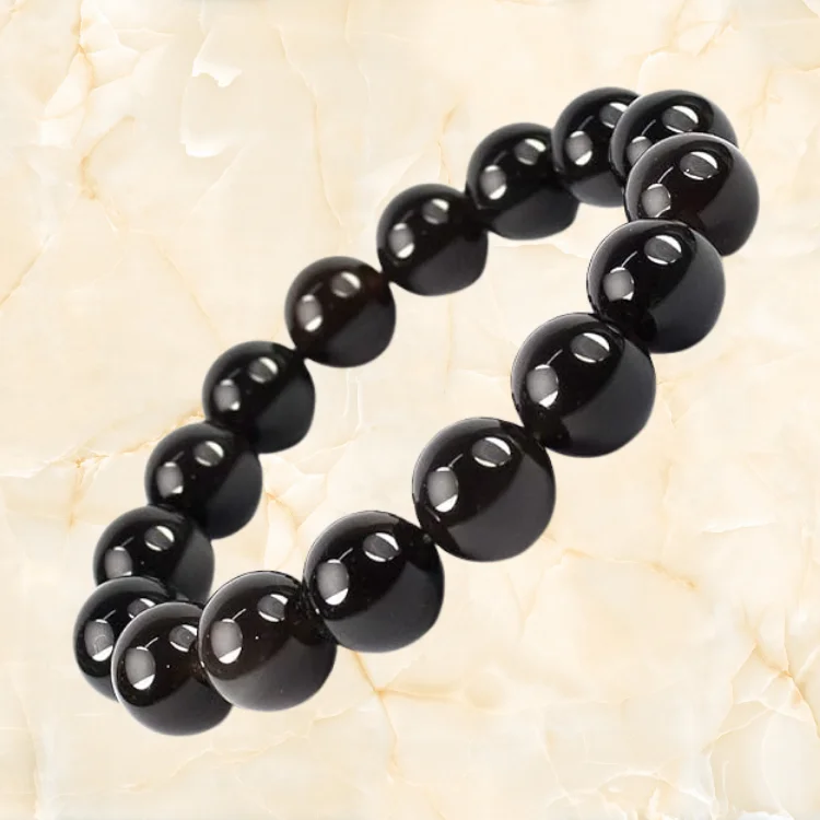 Natural Black Obsidian Crystal Healing Bracelet